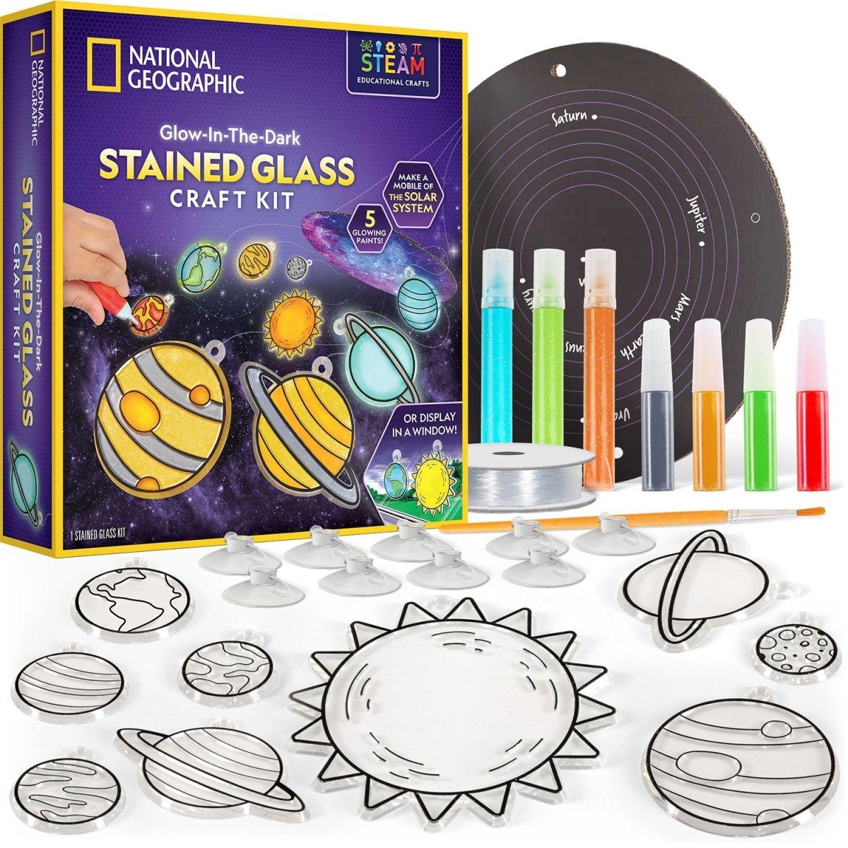 NG STAINED GLASS SOLAR SYSTEM CRAFT KIT - Premium for Kids in Qatar | Toysaro.com